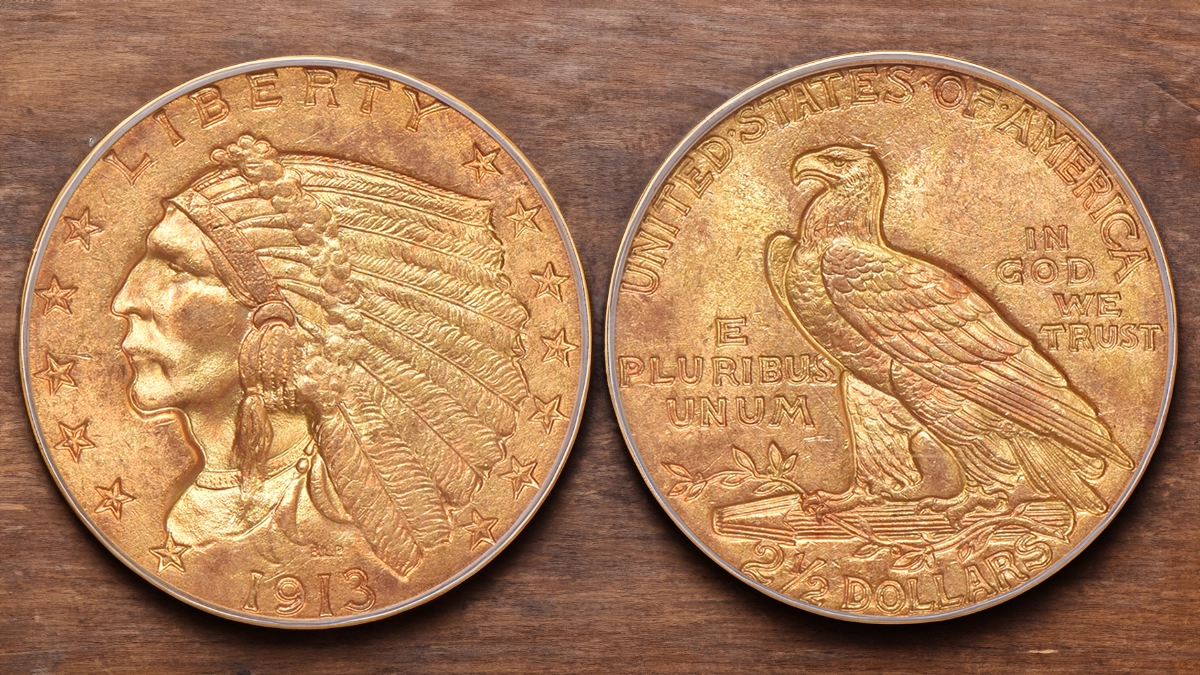1913 Indian Head Quarter Eagle. Image: Scotsman / CoinWeek.