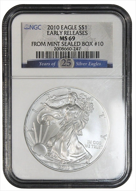 2010 American Silver Eagle "From Mint Sealed Box #22". Image: eBay.
