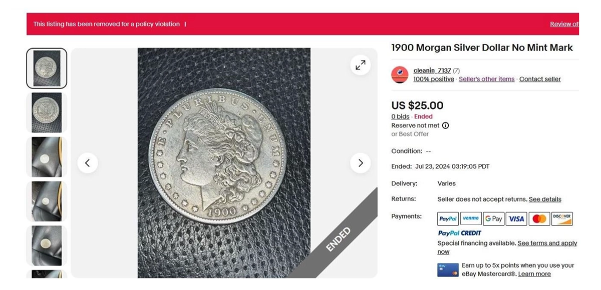 Past eBay RBC Morgan listing.