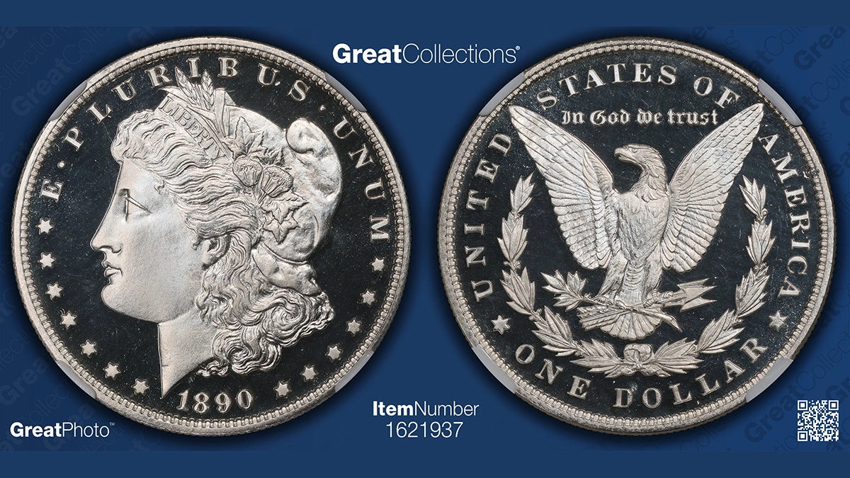 1890 Morgan Dollar Proof. Image: GreatCollections.