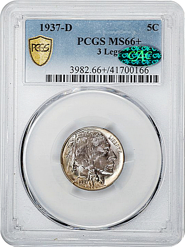1937-D 3-Legged Buffalo Nickel