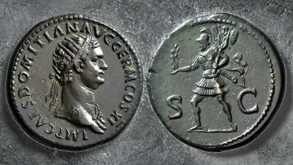Domitian, Dupondius. Orichalcum, 28 mm, 15.15 g,, Rome, 85. Image: Leu Numismatik AG/CoinWeek.