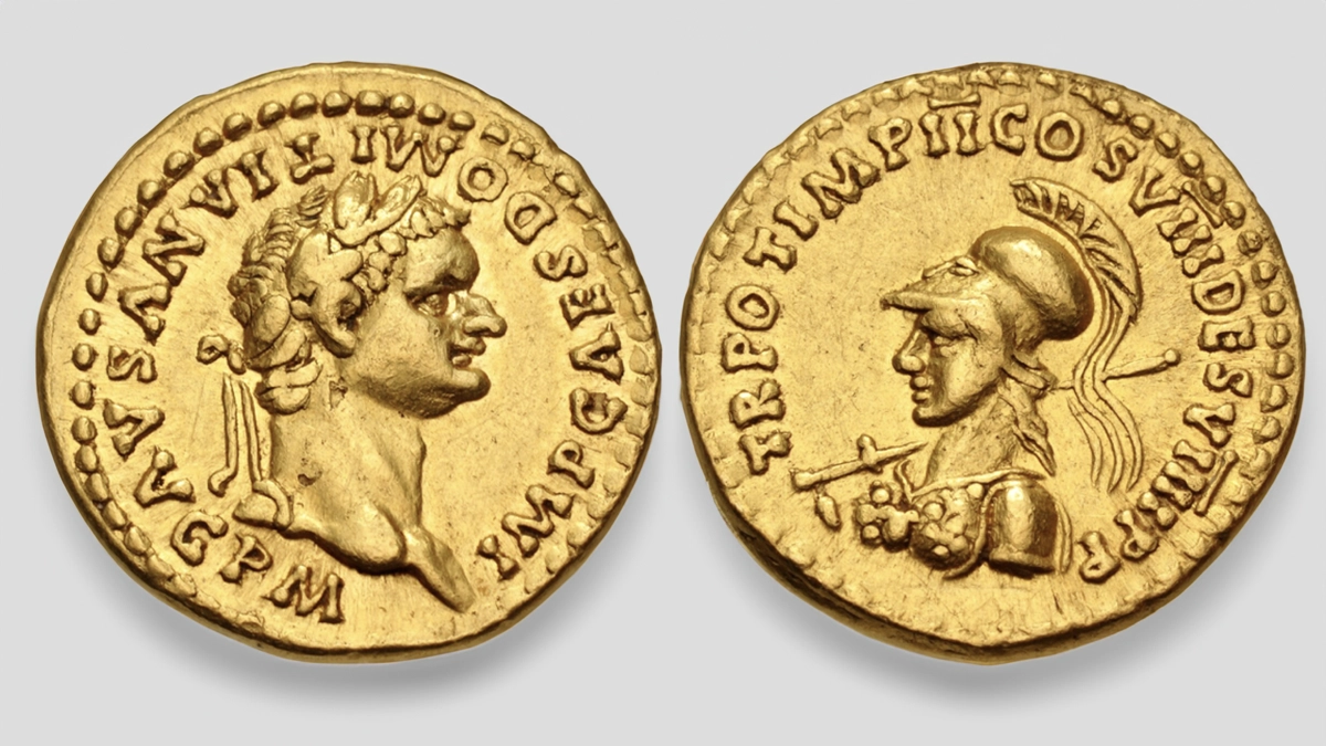 Domitian. 81-96 CE. Aureus (19mm, 7.81 g, Rome mint. Struck 82 CE. Image: CNG/CoinWeek.