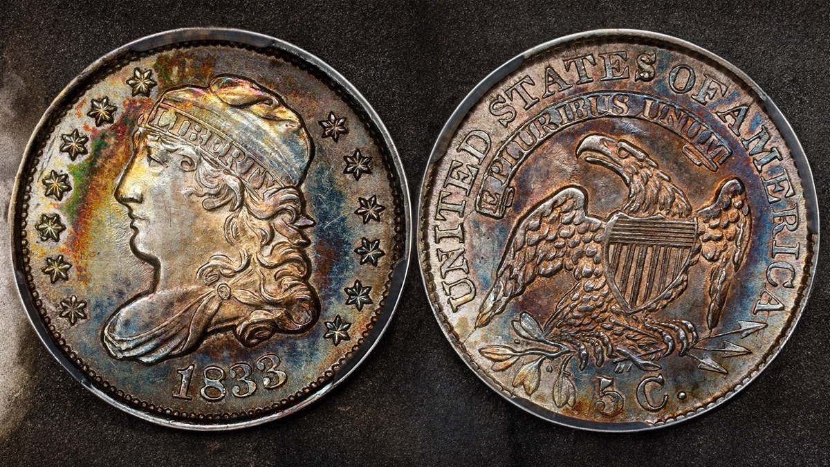 CACG MS64 Capped Bust Half Dime. Image: Stack's Bowers / CoinWeek.