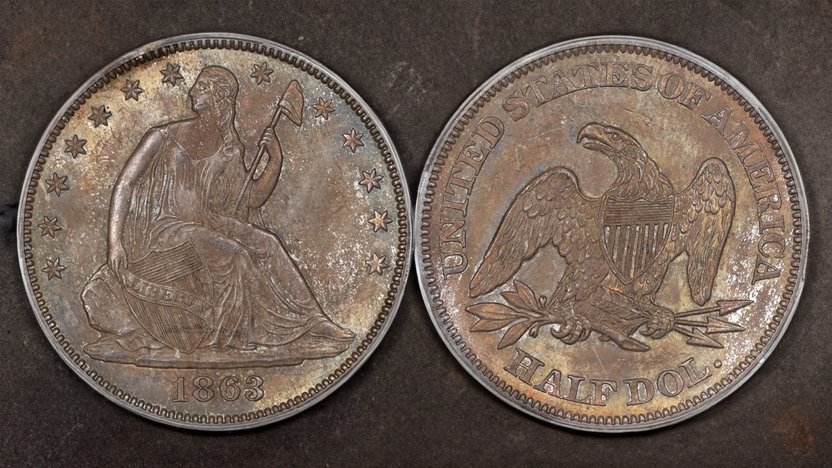 1863 Liberty Seated Half Dollar. Image: Stack's Bowers / CoinWeek.