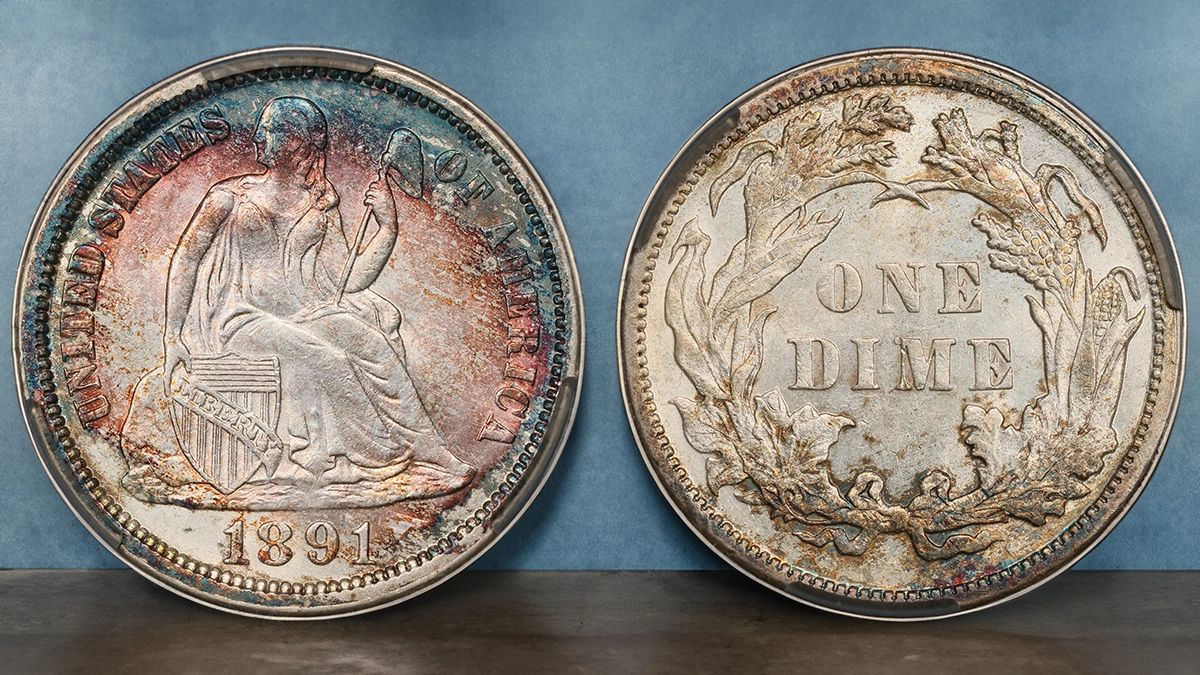 CAC MS62 Liberty Seated Dime. Image: GreatCollections / CoinWeek.
