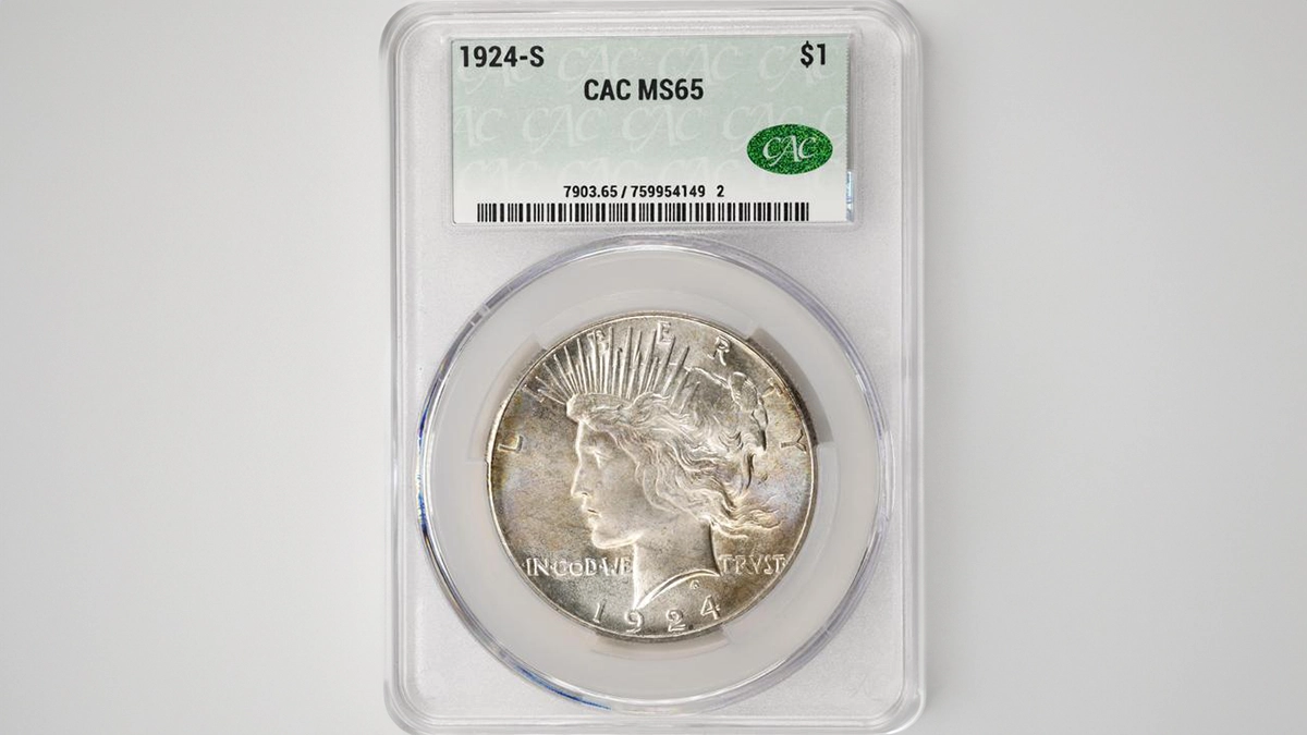 CACG MS65 1924-S Peace Dollar. Image: Stack's Bowers / CoinWeek.