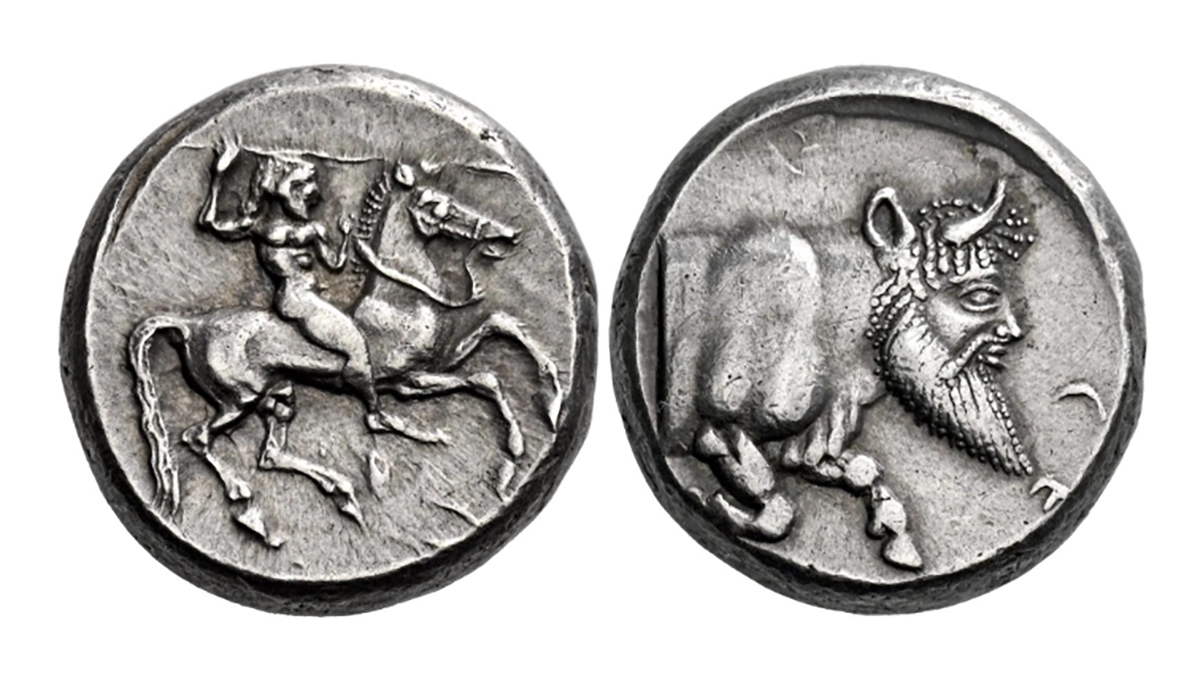 Gela Silver Didrachm circa 490-475 BCE, 8.51 g.
Image: NAC.