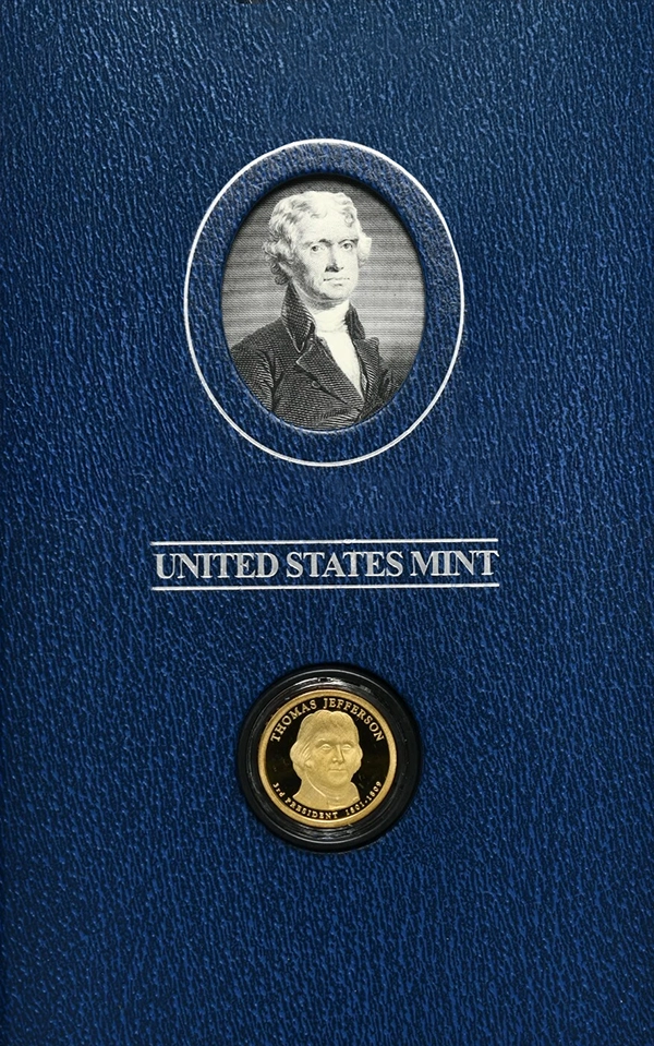 2007-S Thomas Jefferson Presidential $1 Coin Historical Signature Set. Image: CoinWeek.