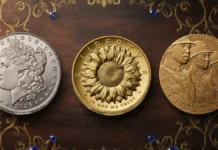 This is an image of an assortment of 2025 coins and medals from the United States Mint.