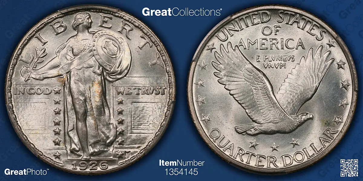 Photo by Great Collections - 1926 Standing Liberty Quarter PCGS MS-67 FH