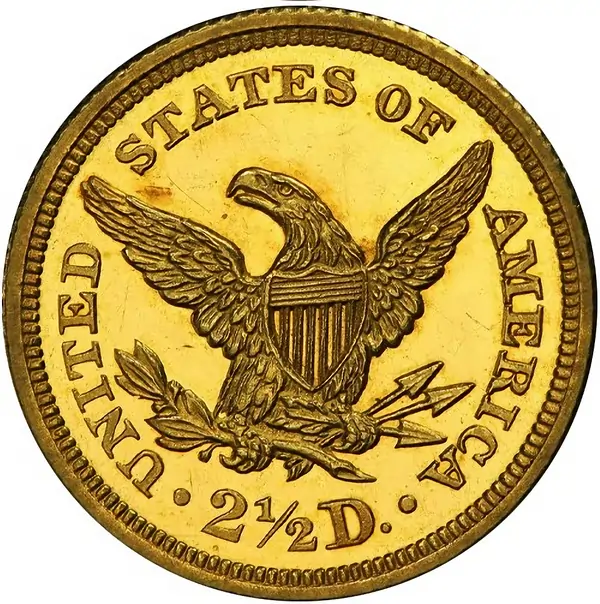 1841 quarter eagle proof coin. (Courtesy Stacks-Bowers Auction March 19, 2020, D. Brent Pogue Part VII. Lot #7324. $408,000.)