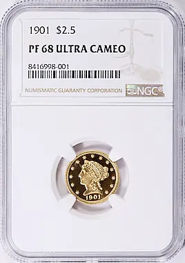 1901 Liberty Gold Quarter Eagle NGC Proof-68 UC