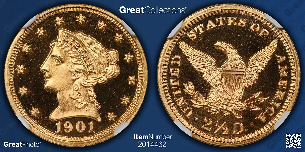 1901 Liberty Gold Quarter Eagle NGC Proof-68 UC