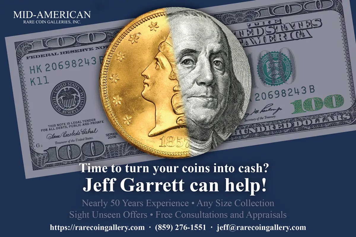 Mid-American Rare Coin Galleries, Inc. was founded in 1984 by Jeff Garrett in the heart of the bluegrass — Lexington, Kentucky — and has been in the same location for 40 years.