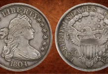 1804 Class III Draped Bust Dollar Adams-Carter Specimen PCGS PR-58