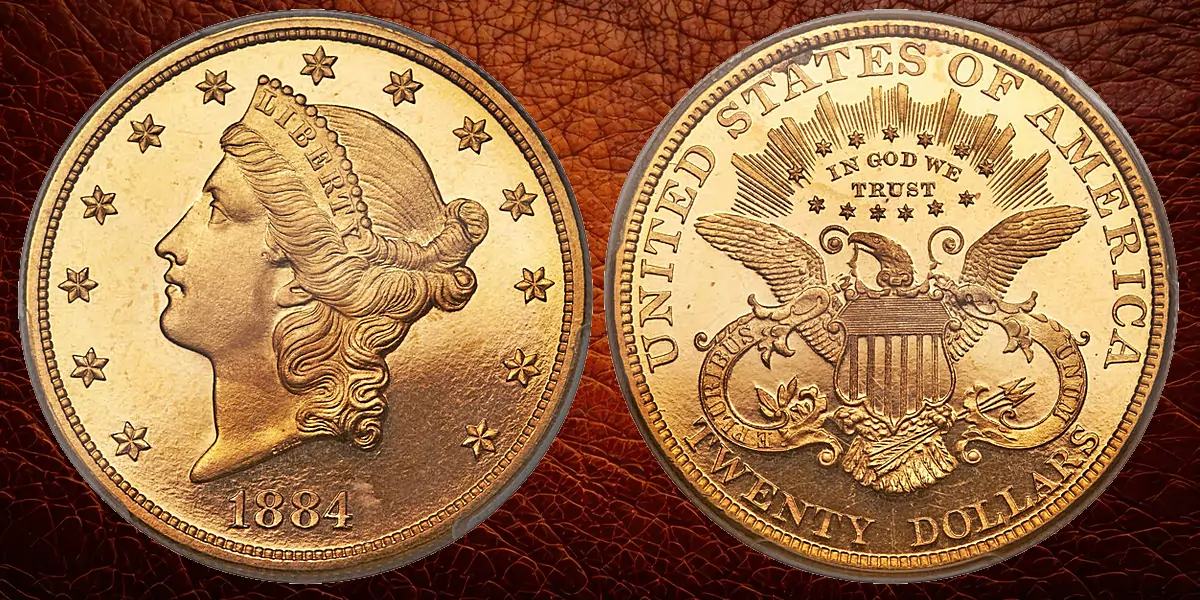 884 $20 PR65+ Deep Cameo PCGS Secure. CAC.