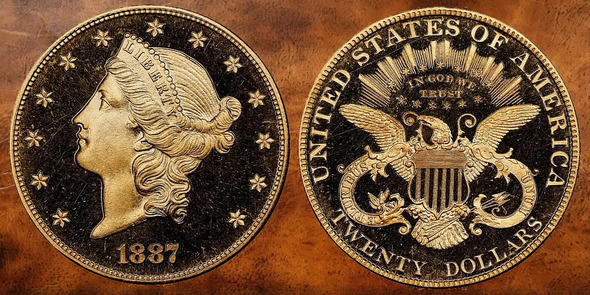 1887 Liberty Head Double Eagle. JD-1. Rarity-5+. Proof-65+ Deep Cameo (PCGS). CAC.