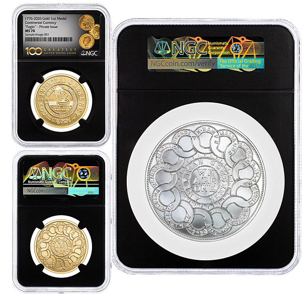 Rare Collectibles TV (RCTV) has announced the release of limited-edition gold and silver commemoratives honoring the legendary 1776 Continental Currency dollar