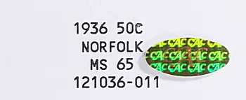 Gold CAC Sticker on Old Black NGC Holder insert
