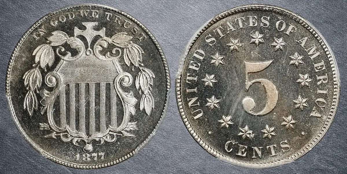 1877 Shield Nickel