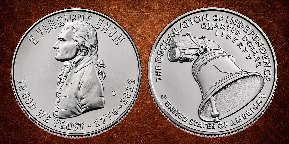 The 2026 Semiquincentennial Coins - Declaration of Independence Quarter - Liberty Declared, Not Secured