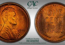 1909 Lincoln Cent V.D.B. CACG MS-66 RD