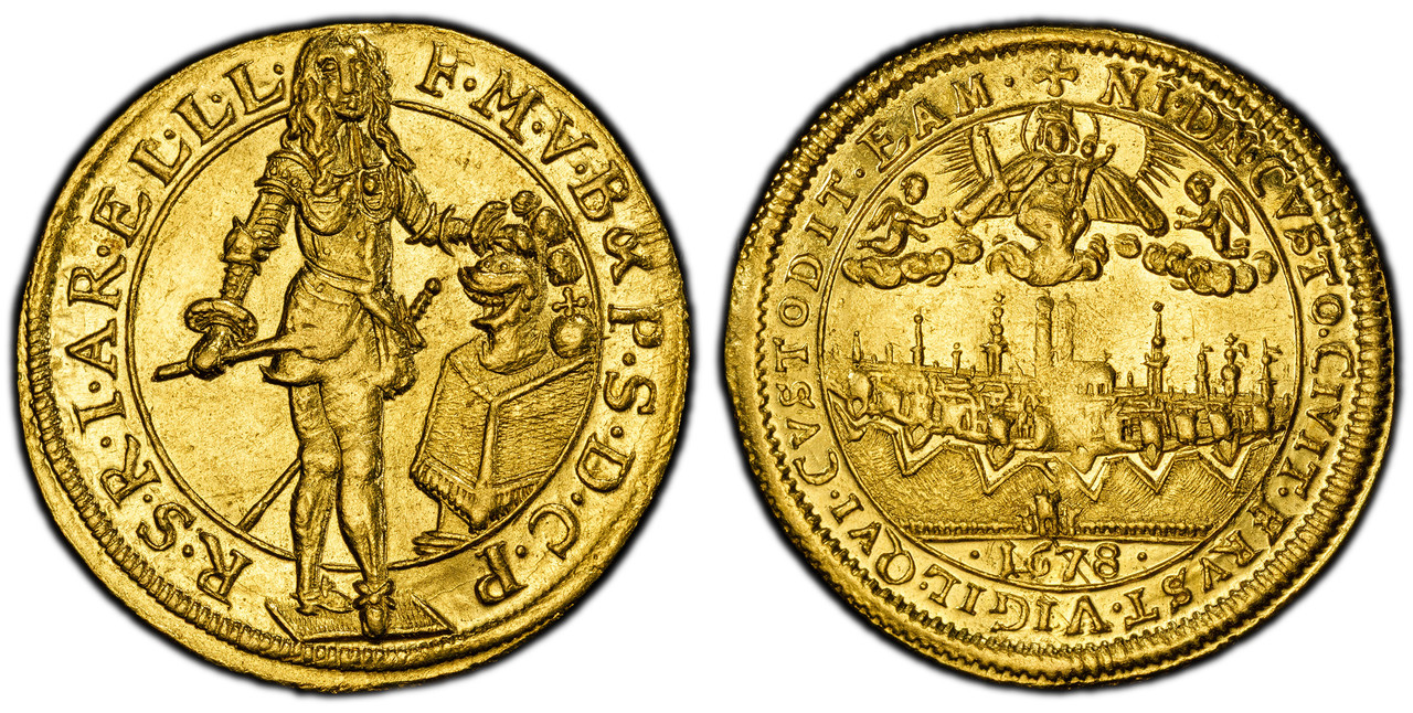 GERMAN STATES. Bavaria. Ferdinand Maria. 1678 AV Ducat. PCGS MS62