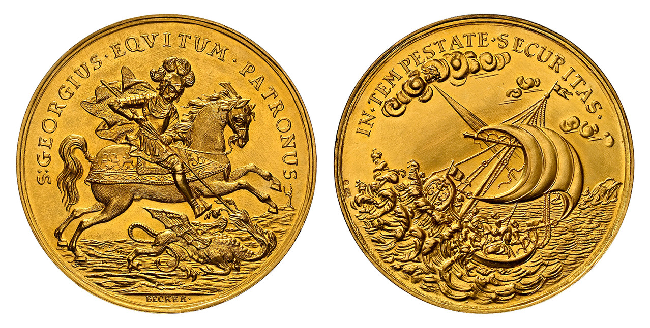 HUNGARY. Kremnitz. c.1820 (ND) AV Medal of 7 Ducats Weight. NGC MS68 Restrike