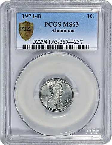 PCGS Certified 1974-D Aluminum Cent