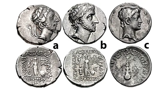 Figure 7. Late Cappadocian royal drachms, including issues of Ariobarzanes III, Ariarathes X, and Archelaus.