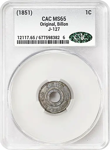 Ring-Form Cent. Judd-127 Original, Pollock-149. Rarity-6-. Billon.