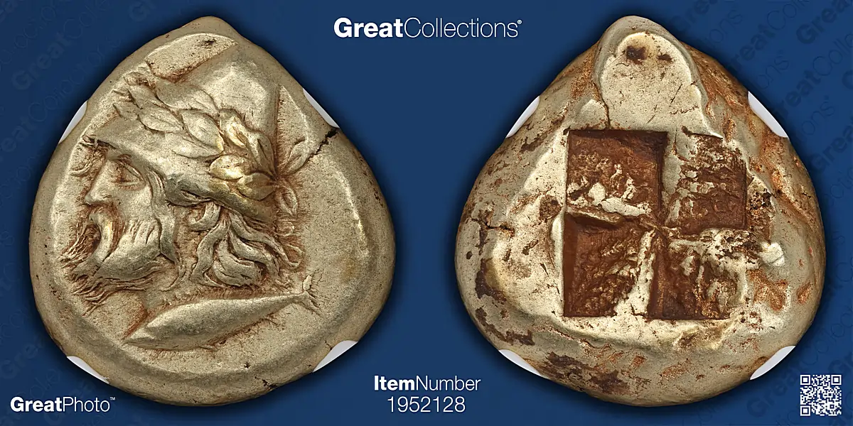 Ancient Mysia, Cyzicus 5th-4th Centuries B.C. EL Stater (16.01gms) NGC Ch VF