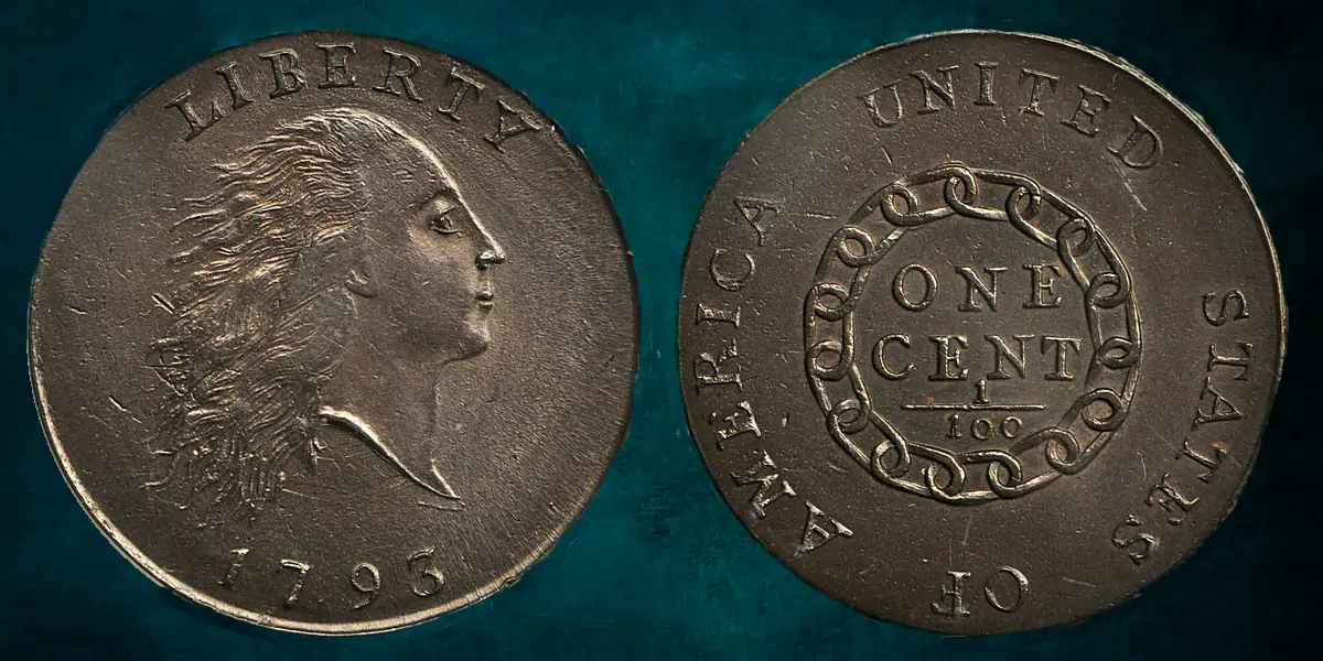 1793 Chain Cent. S-2. Rarity-4+. Breen Die State II. AMERICA. No Periods. MS-65 BN (PCGS). CAC.