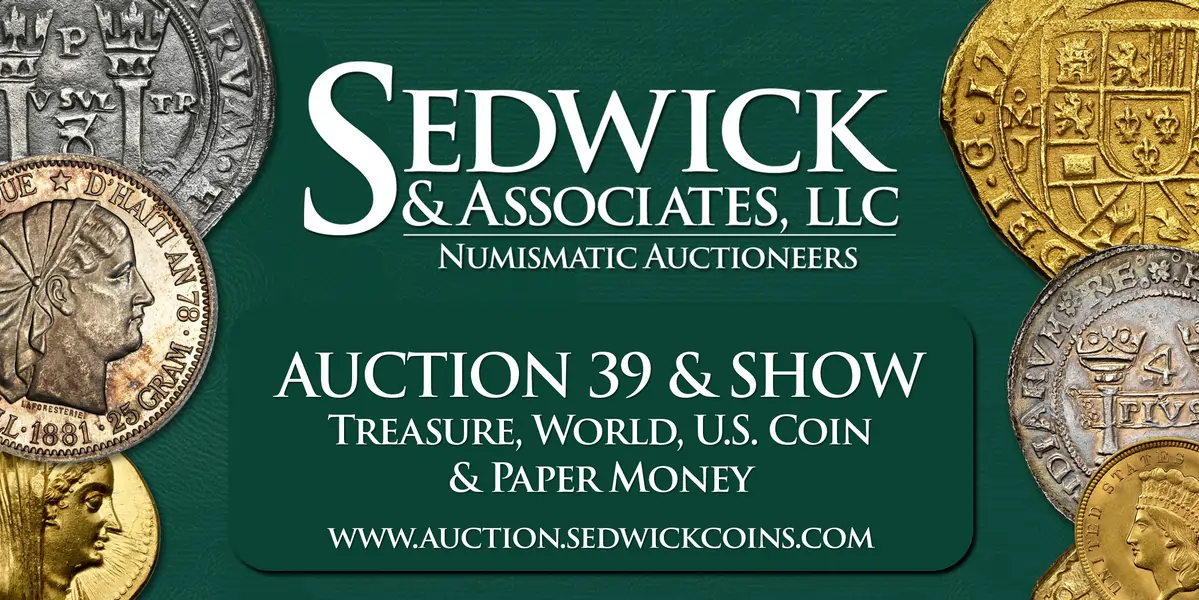 Sedwick Auction 39 Delivers Rare Gold Cobs, Shipwreck Treasure, and Landmark Collections
