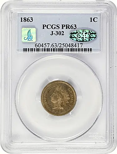 Rare and Intriguing 1863 L on Ribbon Indian Cent