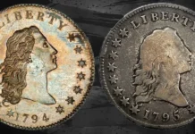 1794 and 1795 Silver Plugged Dollars