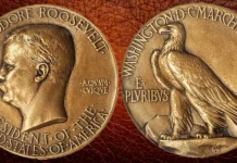 (1905) Theodore Roosevelt Inaugural Medal. By Augustus Saint-Gaudens.