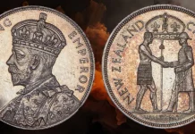 1935 Waitangi Crown: Six Silver Coins and a Founding Treaty