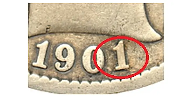 “Authenticated” Counterfeit 1901-S Barber Quarter By Jack D. Young – The Dark Side Group