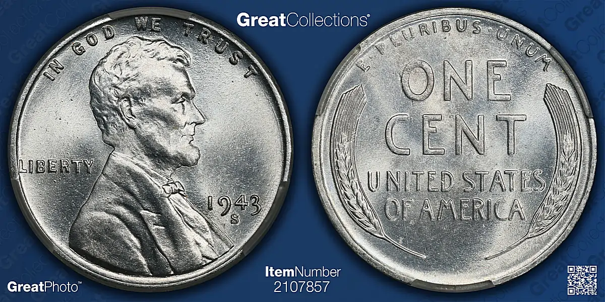 CACG MS-67 1943-S steel cent