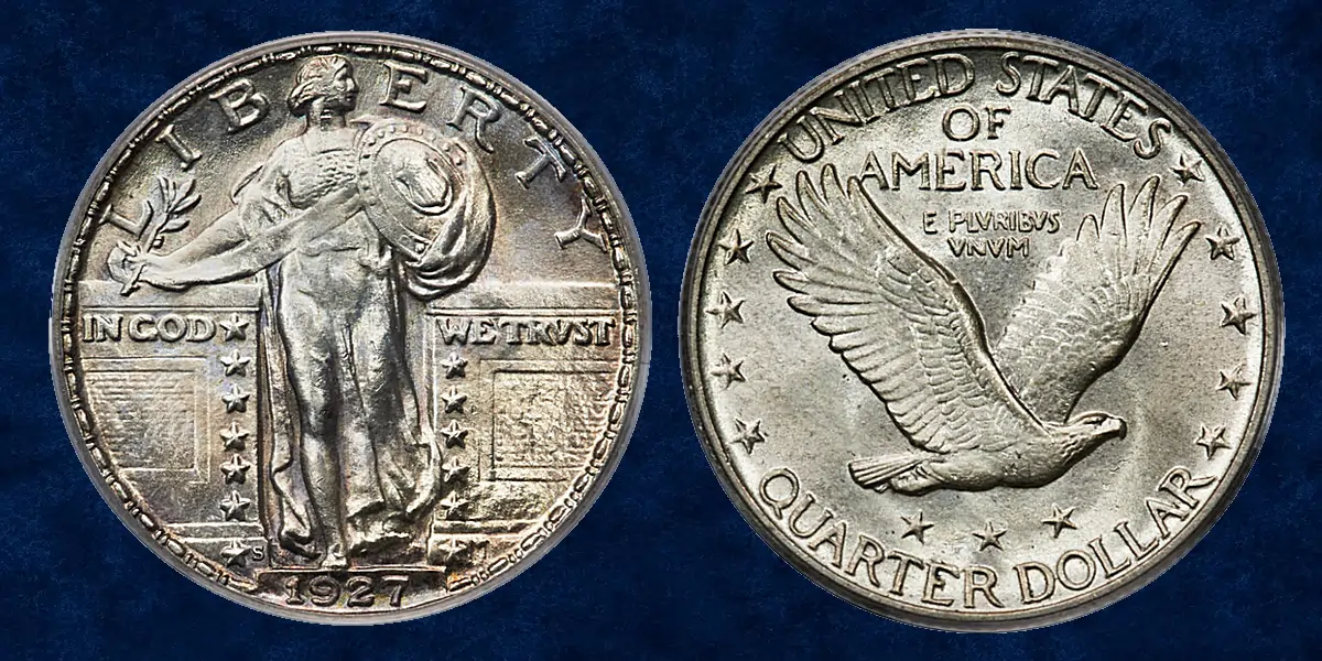 CAC-approved MS-64 FH 1927-S Standing Liberty quarter