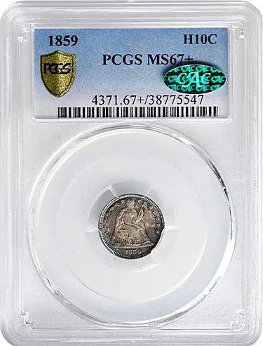 1859 Liberty Seated Half Dime. MS-67+ (PCGS). CAC.