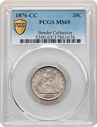 1876-CC 20C MS65 PCGS. 