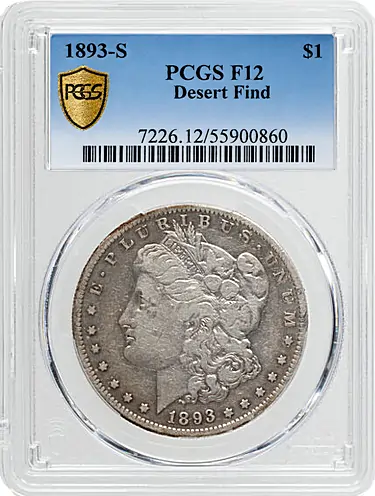 1893-S $1 Fine 12 PCGS
