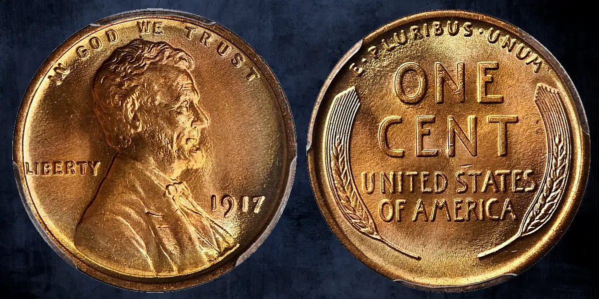 1917 Lincoln Cent. FS-101. Doubled Die Obverse. MS-67+ RD (PCGS).