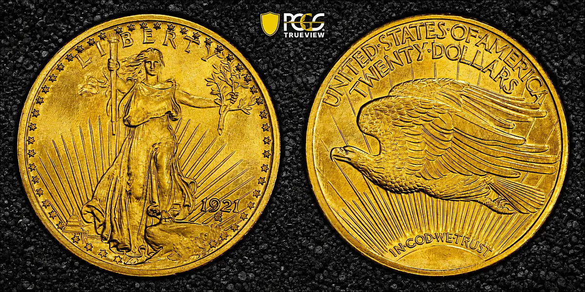 This rare 1921 Satin Finish Proof Saint-Gaudens Double Eagle, PCGS PR64+ CAC, will be displayed by Brian Hendelson at the ANA Museum Showcase during the 2026 Pittsburgh World’s Fair of Money®. (Photos courtesy of Brian Hendelson.)