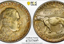 1927 Vermont Sesquicentennial. MS-67+ (PCGS). CAC. CMQ.