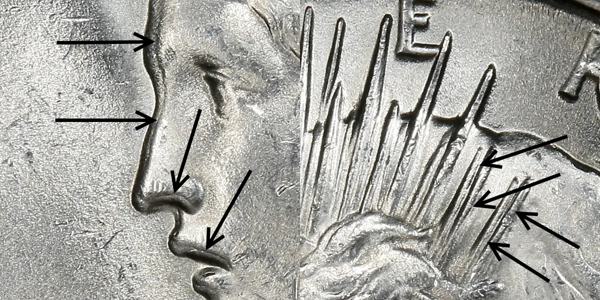 1934-D Double Die Obverse Peace Dollar