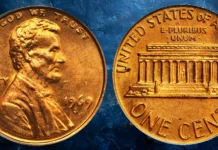 1969-S Doubled Die Lincoln Cent: A Coin the Secret Service Thought Was Fake 1969-S Lincoln Cent. FS-101. Doubled Die Obverse. MS-64 RD (PCGS). CAC.